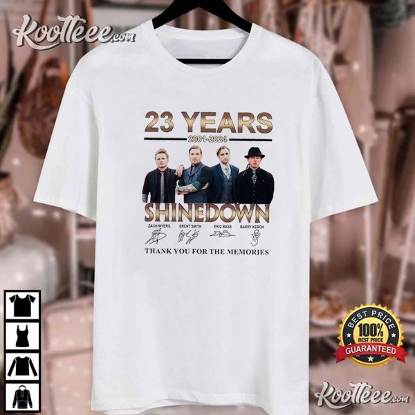 Shinedown 23 Years Signatures 2024 T-Shirt