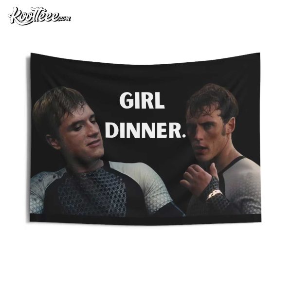 Peeta Mellark And Finnick Odair Hunger Games Girl Dinner Wall Tapestry