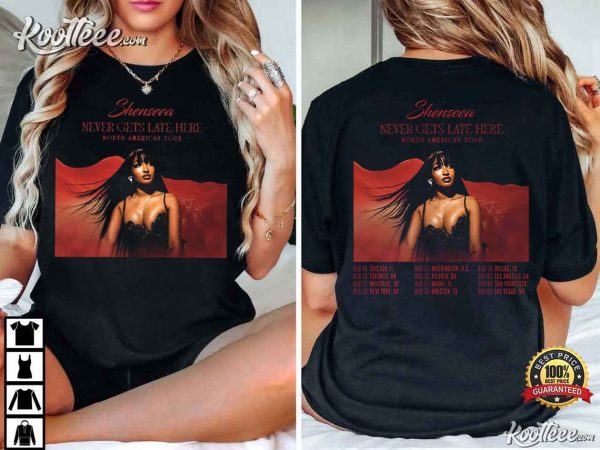 Shenseea Never Gets Late Here 2024 Tour T-Shirt