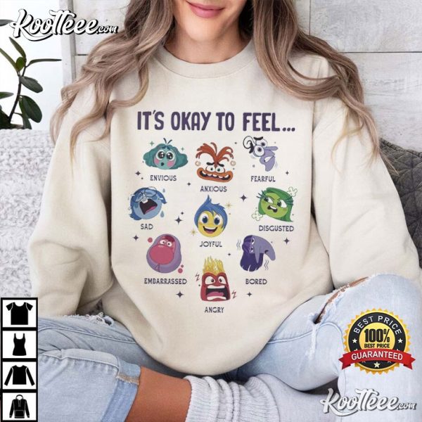 Mental Health Inside Out It’s Okay To Feel All The Feels T-Shirt