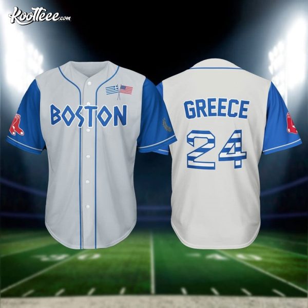 Boston Red Sox Greek Celebration Gift Baseball Jersey