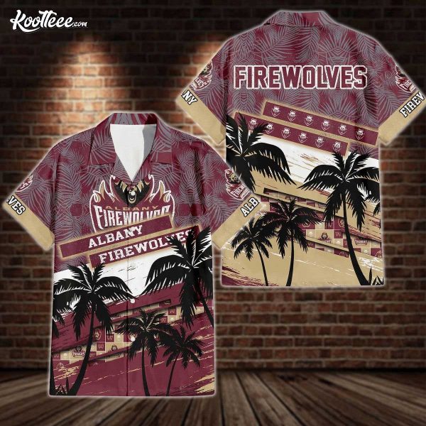 Albany Firewolves NLL Tropical Hawaiian Shirt