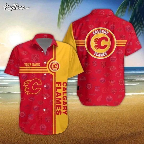 Calgary Flames NHL Personalized Hawaiian Shirt