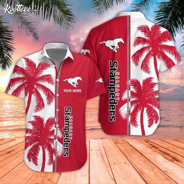 Calgary Stampeders CFL Tropical Hawaiian Shirt And Shorts