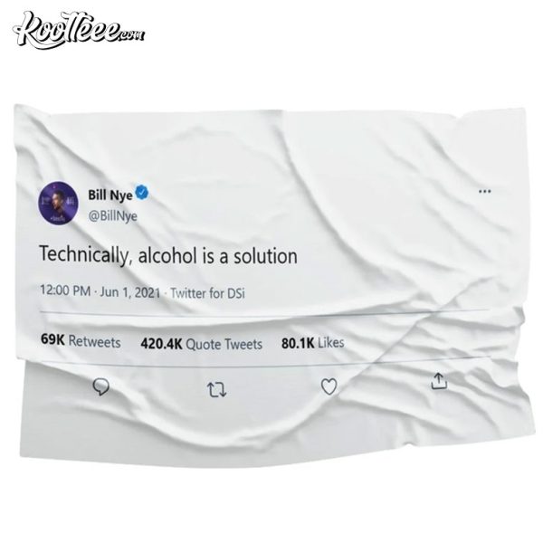 Bill Nye Funny Post Alcohol Is A Solution Wall Tapestry