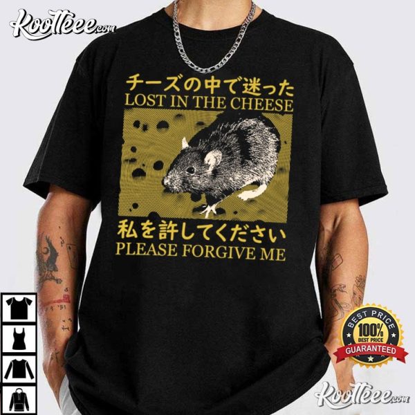 Lost In The Cheese Japanese Rat T-Shirt