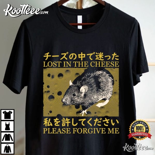 Lost In The Cheese Japanese Rat T-Shirt