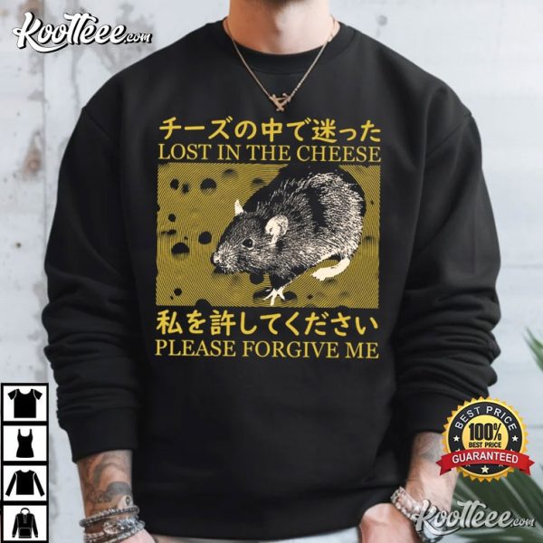 Lost In The Cheese Japanese Rat T-Shirt