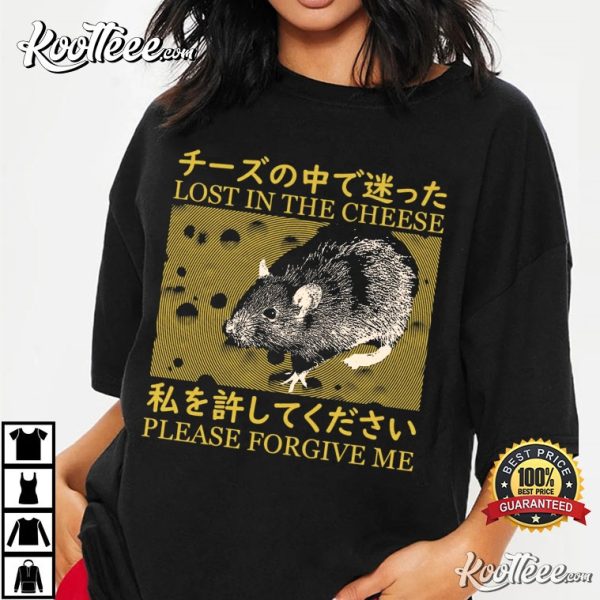 Lost In The Cheese Japanese Rat T-Shirt