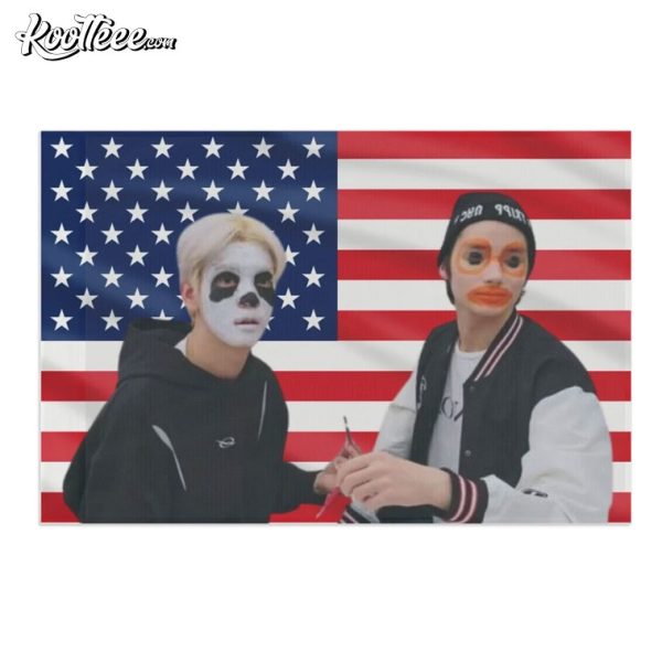 TXT Soobin And Heuning Kai Meme American Flag