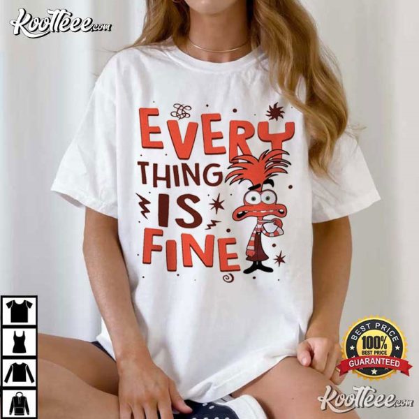 Everything Is Fine Anxiety Inside Out T-Shirt