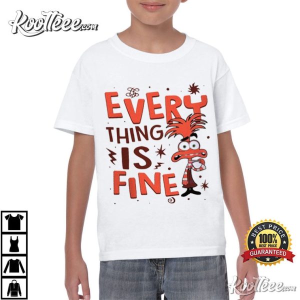 Everything Is Fine Anxiety Inside Out T-Shirt