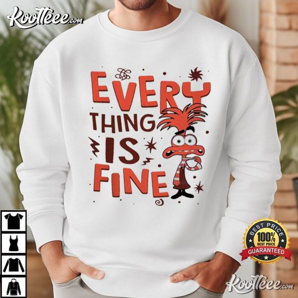 Everything Is Fine Anxiety Inside Out T-Shirt