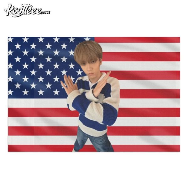 Soobin TXT NO Meme American Flag