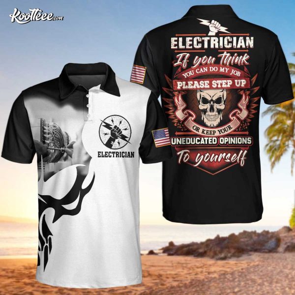 Electrician Proud Skull Polo Shirt