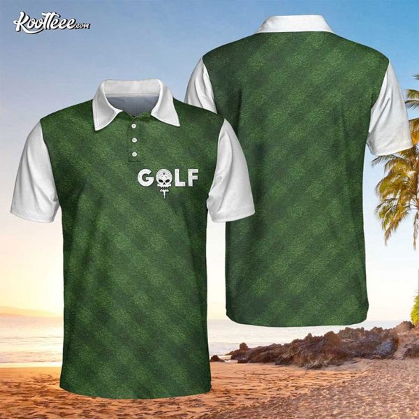 Golf Green Background Polo Shirt