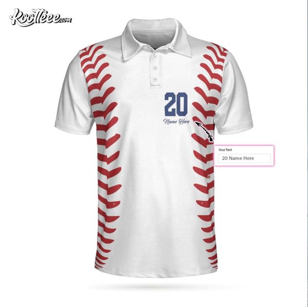 Personalized Baseball Name And Number Polo Shirt