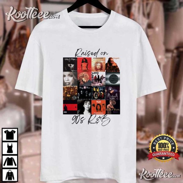 Raised On 90s RB Album Cover Music Lover T-Shirt