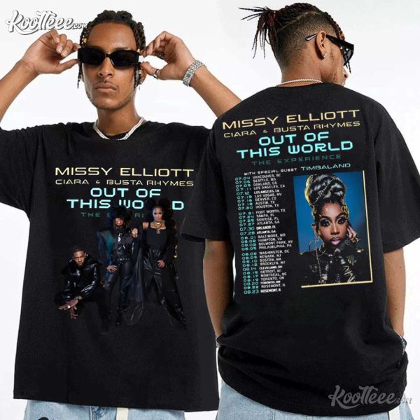 Missy Elliott x Ciara x Busta Out Of This World 2024 Tour T-Shirt