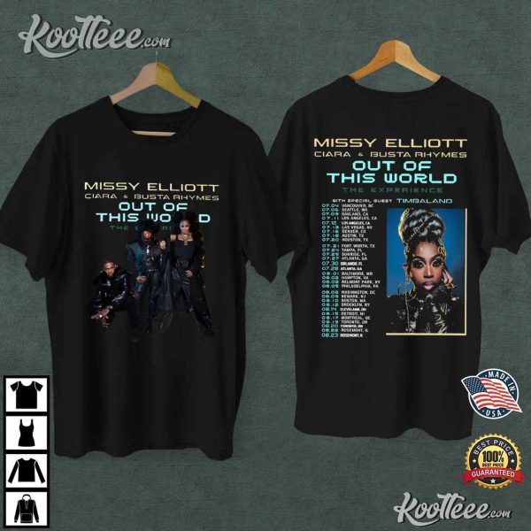 Missy Elliott x Ciara x Busta Out Of This World 2024 Tour T-Shirt