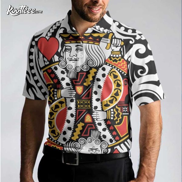 King Of Hearts Poker King Polo Shirt