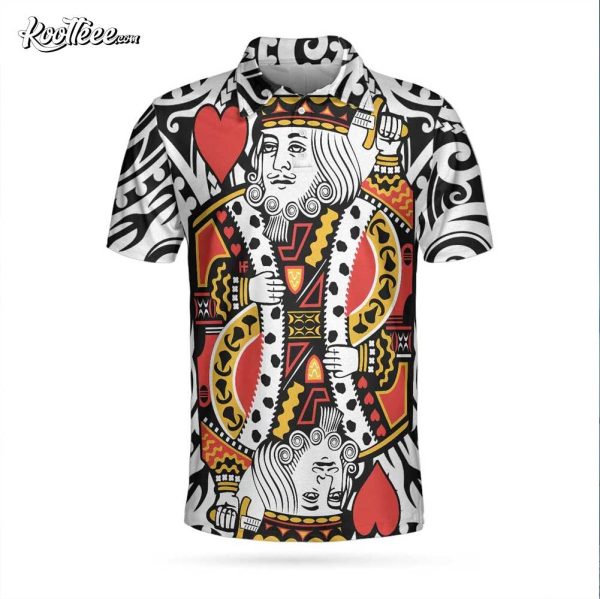 King Of Hearts Poker King Polo Shirt