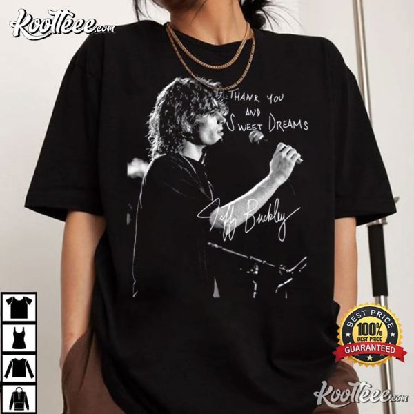 Jeff Buckley Thank You And Sweet Dreams Signature T-Shirt