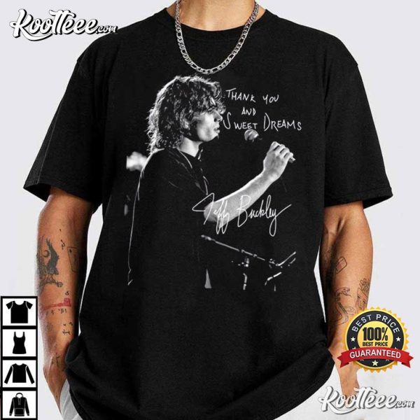 Jeff Buckley Thank You And Sweet Dreams Signature T-Shirt