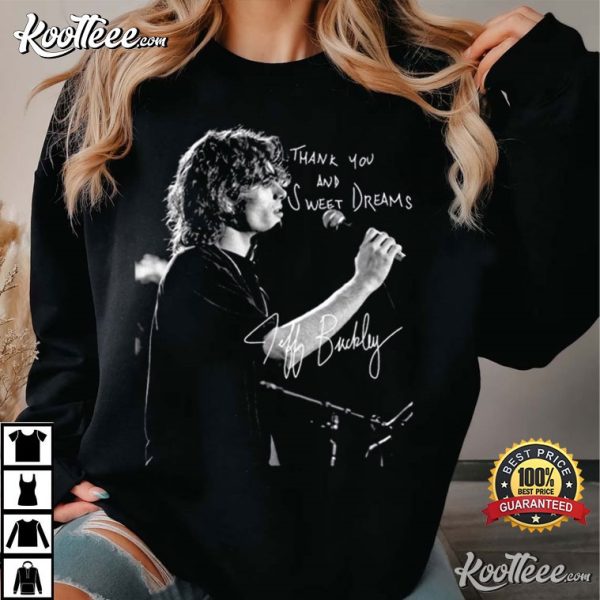 Jeff Buckley Thank You And Sweet Dreams Signature T-Shirt