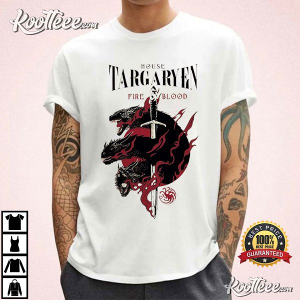 House Targaryen Fire And Blood Game Of Thrones T-Shirt