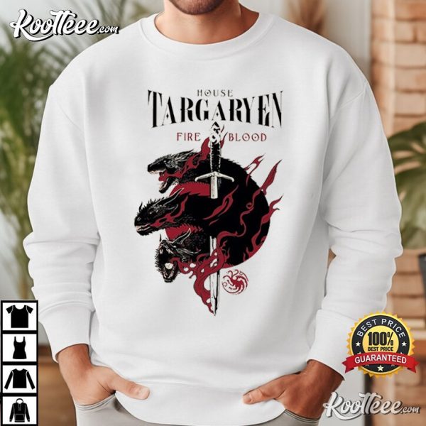 House Targaryen Fire And Blood Game Of Thrones T-Shirt