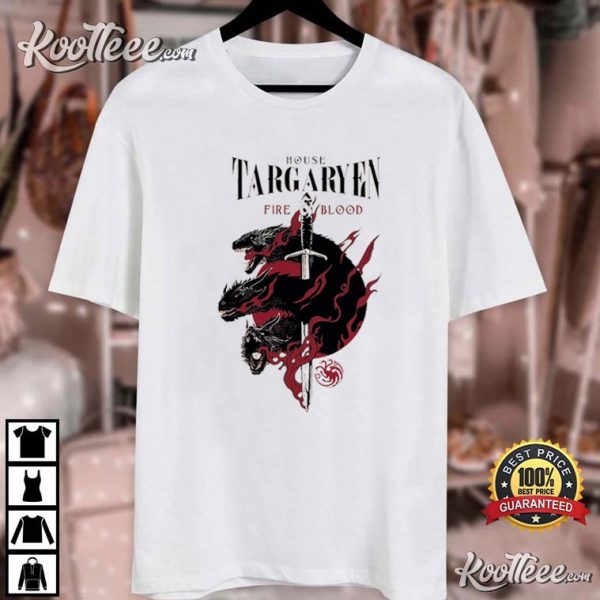 House Targaryen Fire And Blood Game Of Thrones T-Shirt