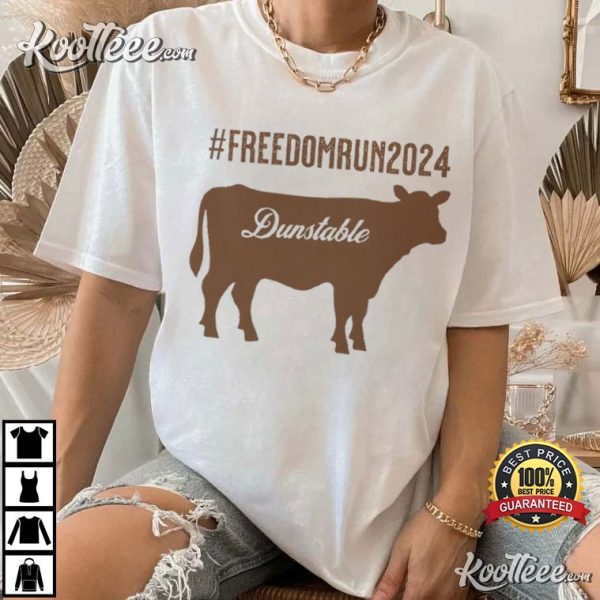 Dunstable Cow Freedom Run 2024 Massachusetts T-Shirt