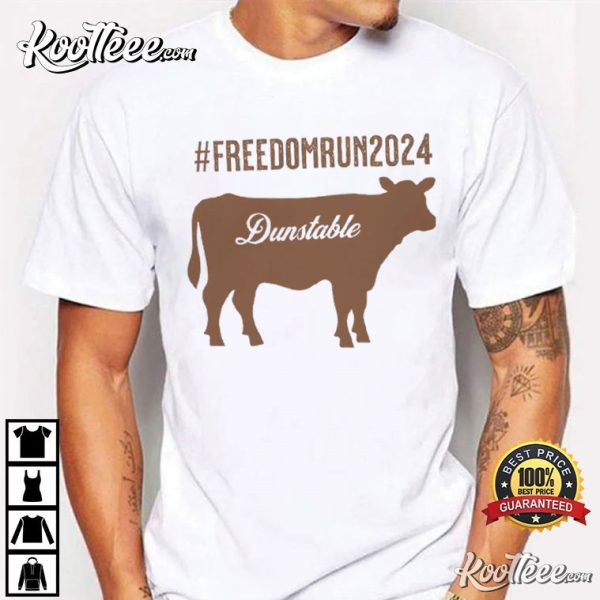 Dunstable Cow Freedom Run 2024 Massachusetts T-Shirt