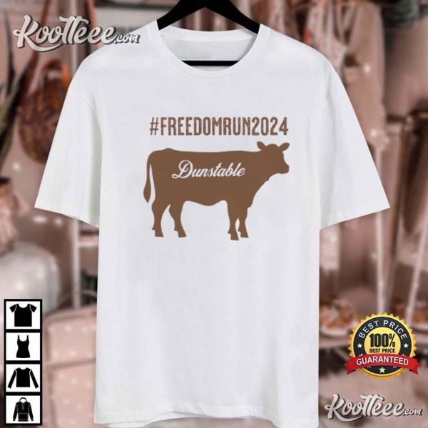 Dunstable Cow Freedom Run 2024 Massachusetts T-Shirt