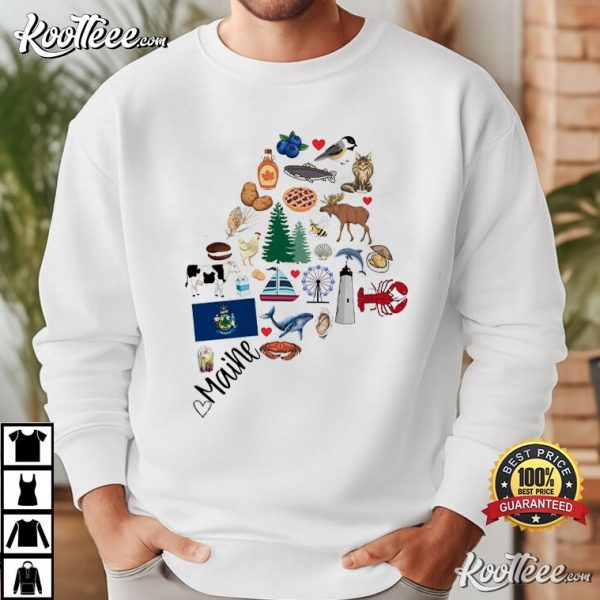 Maine Favorites State Travel Gifts T-Shirt