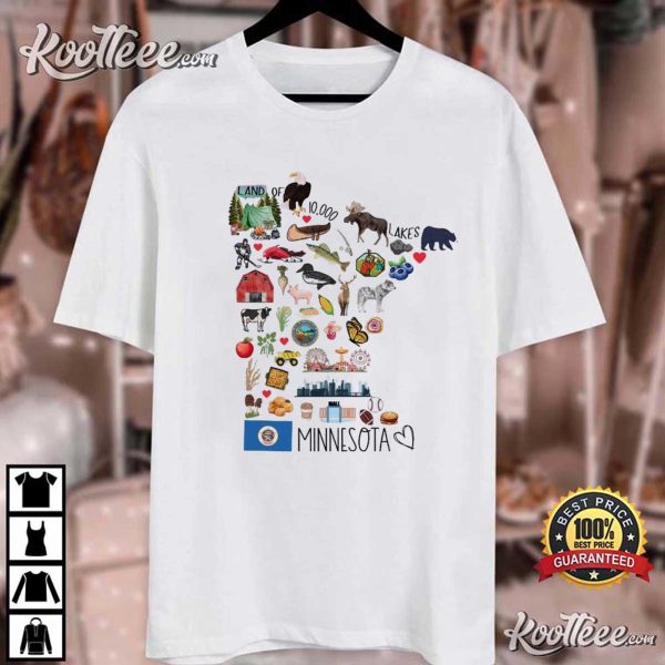 Minnesota Favorite State Traveler Gift T-Shirt