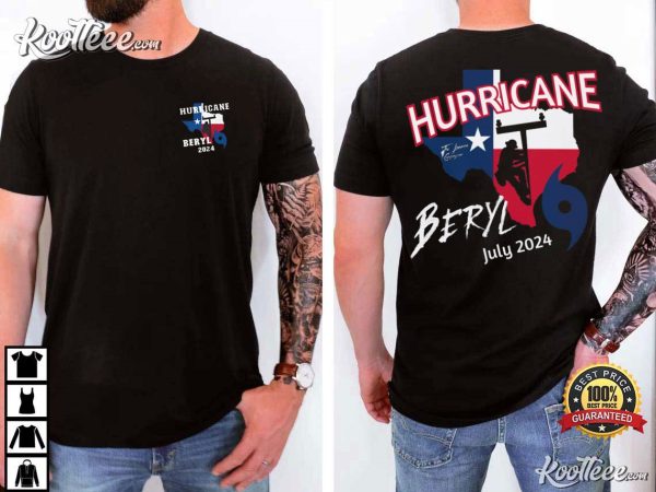 Hurricane Beryl Texas Hurricane 2024 Lineman T-Shirt