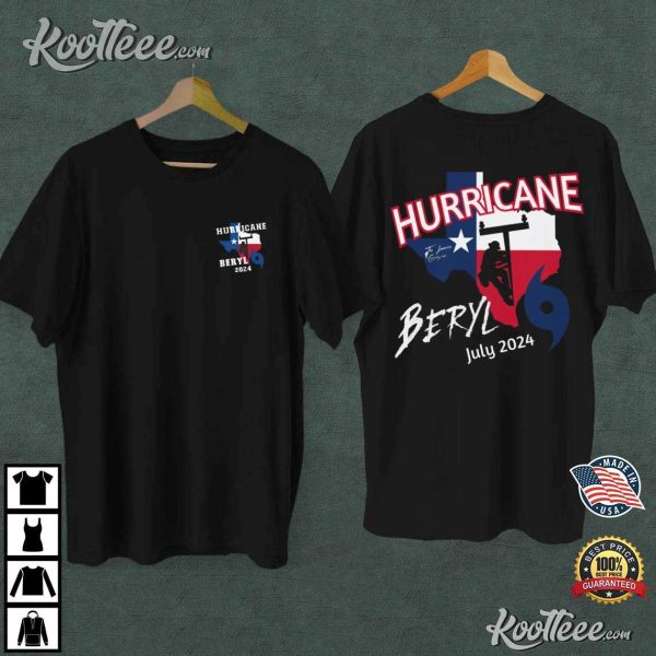 Hurricane Beryl Texas Hurricane 2024 Lineman T-Shirt