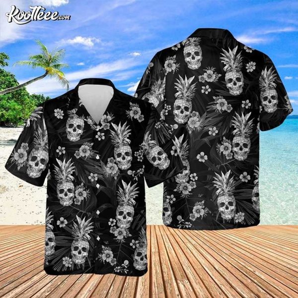 Gothic Skull Pineapple Hawaiian Shirt