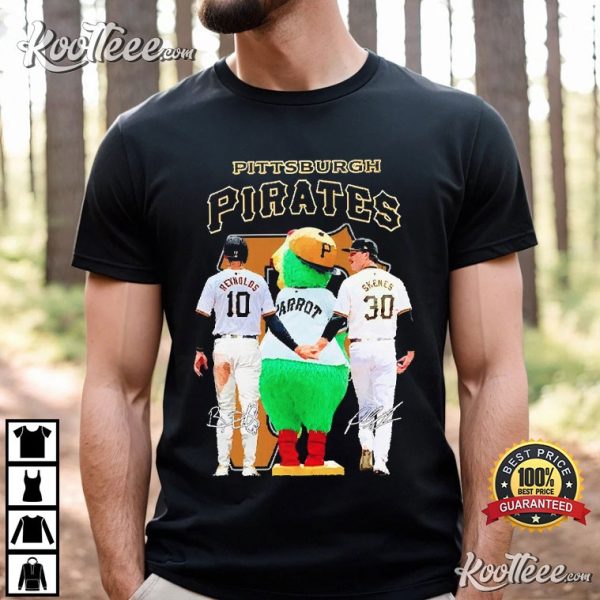 Pittsburgh Pirates Bryan Reynolds Paul Skenes And The Pirate Parrot T-Shirt