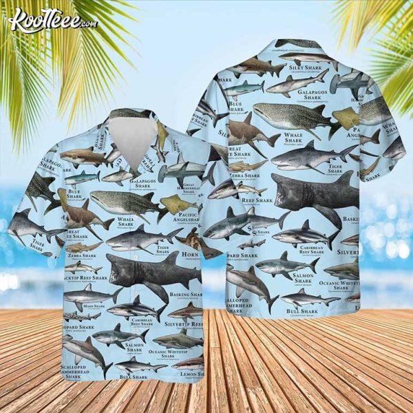 Types Of Sharks Hawaiian Shirt