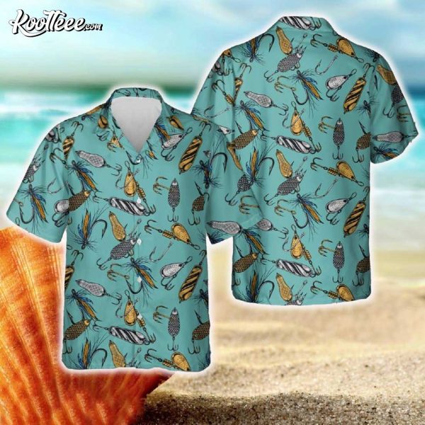 Vintage Fishing Lures Seamless 2 Hawaiian Shirt