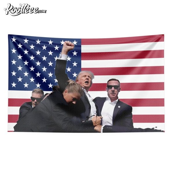 Trump Fist Pump Trump Assassination MAGA 2024 Flag