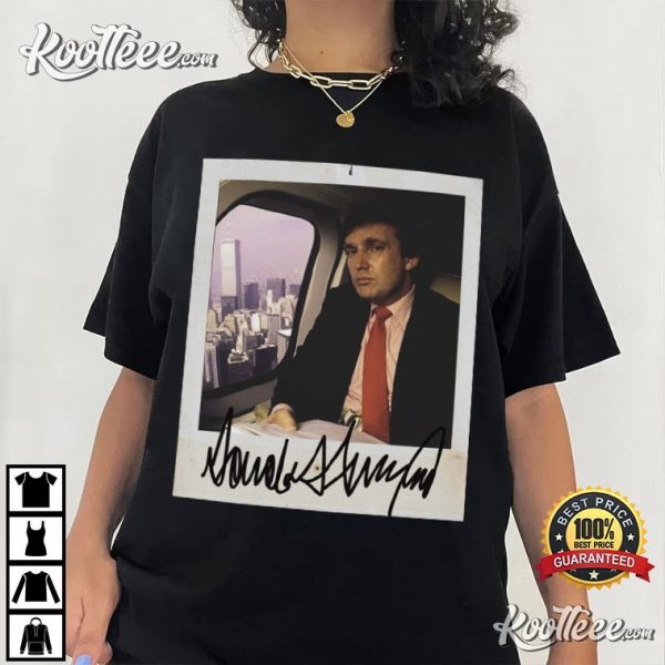 Swaggy Vintage Donald Trump Portrait Signed Polaroid T-Shirt