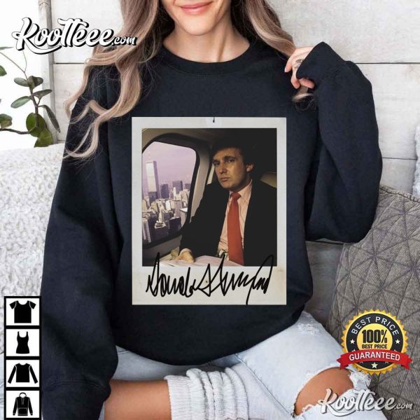 Swaggy Vintage Donald Trump Portrait Signed Polaroid T-Shirt