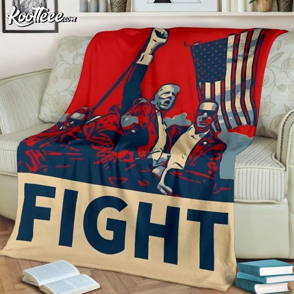 Trump Fight Election Fleece Blanket