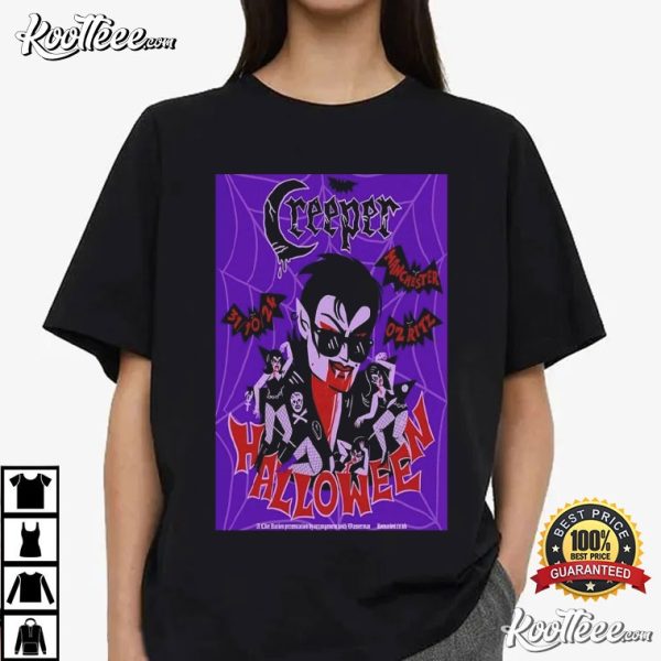 Creeper Manchester O2 Ritz 31 October 2024 Halloween T-Shirt