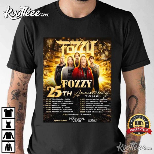 Fozzy 25th Anniversary Tour 2024 T-Shirt