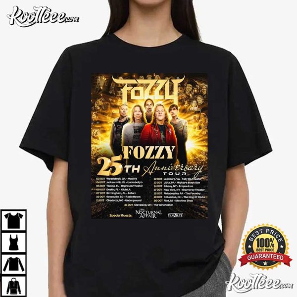 Fozzy 25th Anniversary Tour 2024 T-Shirt